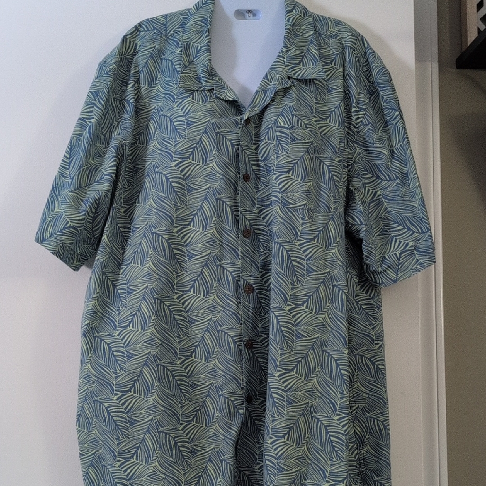 Leaf Patterned Button-Up Shirt By L.L. Bean